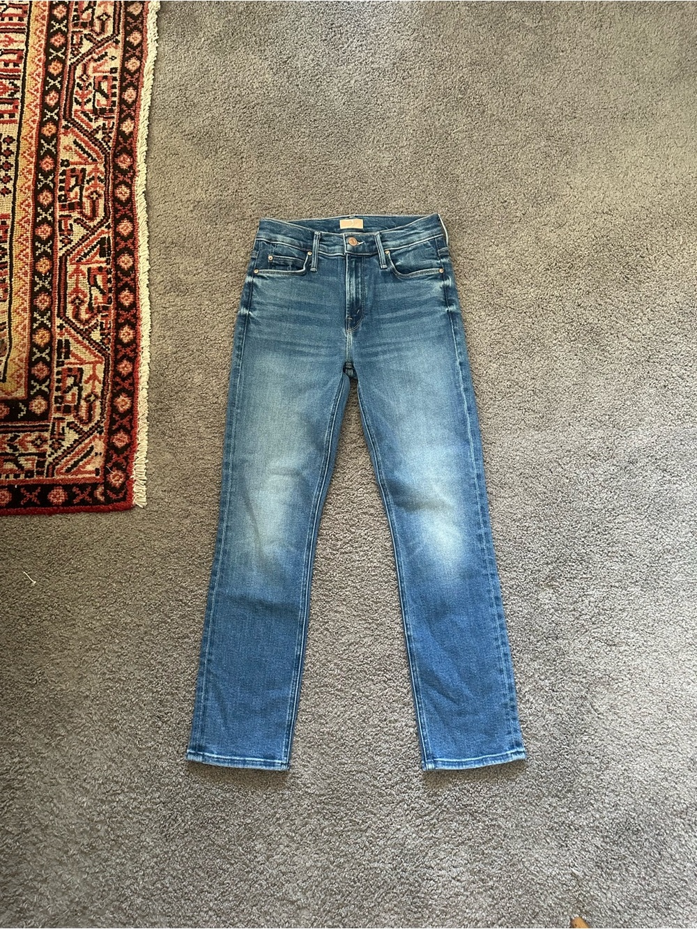 MOTHER Mid Rise Dazzler Ankle Jeans